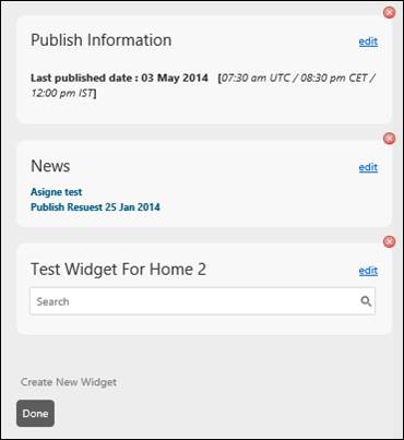 Widget Panels Widget Panels
